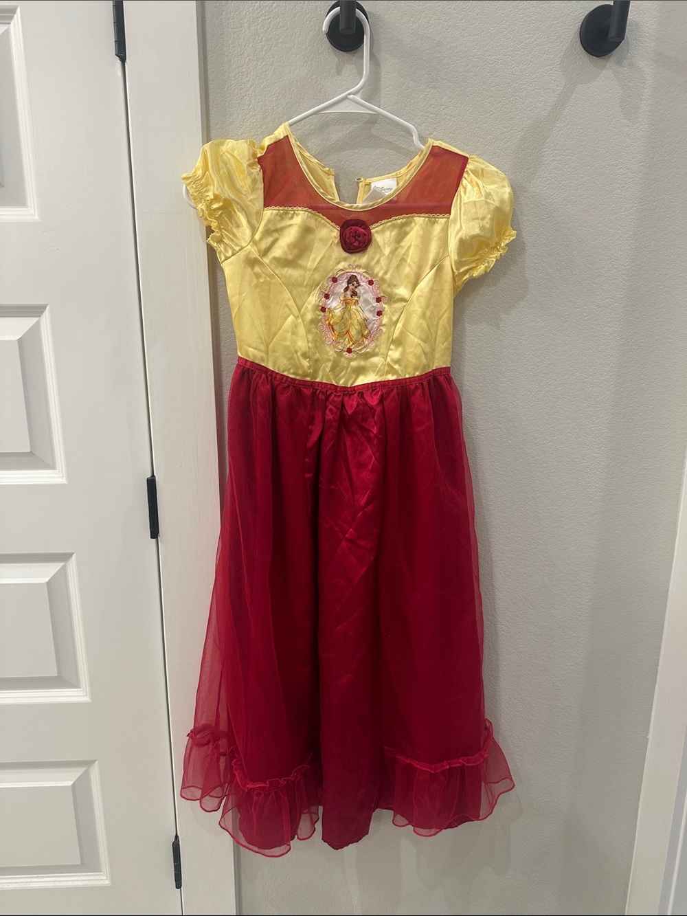 EUC Girls Disney Halloween Costume Princess Belle Beauty & the Beast Dress 7 8